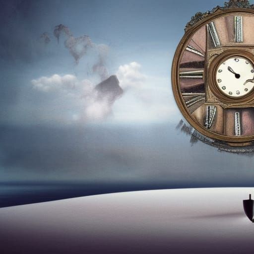 time flows, a photo with an element that represents the pass...