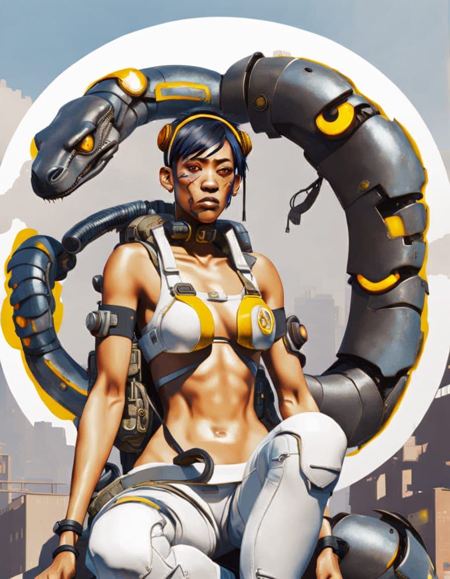 Dystopian Biopunk Icon in Harlem Renaissance City