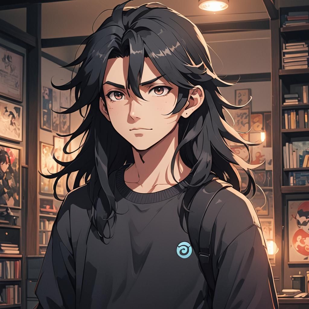 Anime Pokemon Trainer in Dimly Lit Room