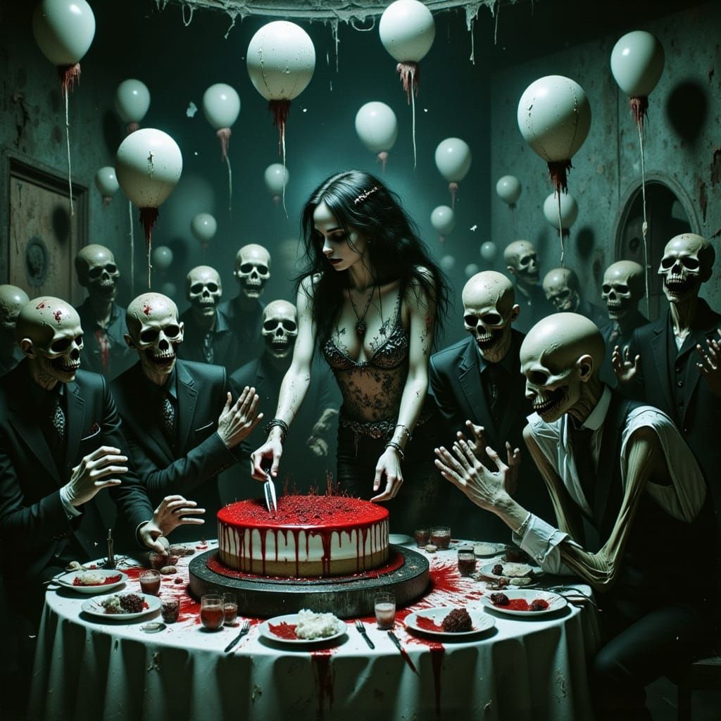 Spooky Zombie Birthday Party with Creepy Cinematic Light