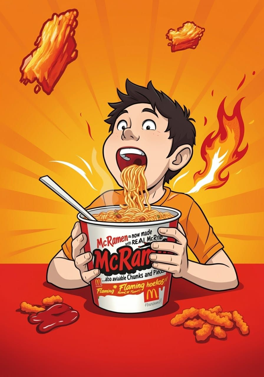 McRamen ~ now made with REAL McRib Chunks and Pieces!!!!