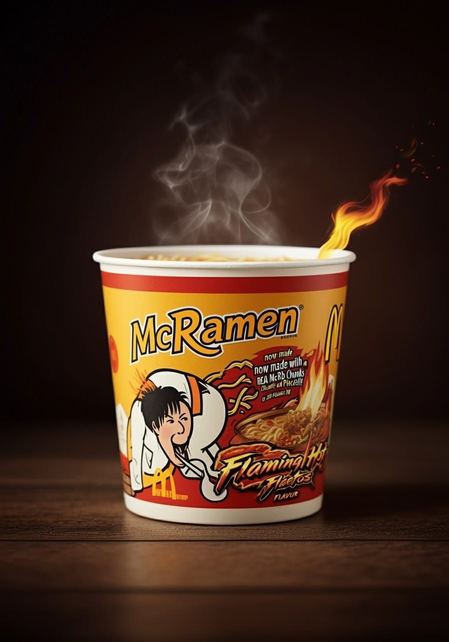 McRamen ~ now made with REAL McRib Chunks and Pieces!!!!