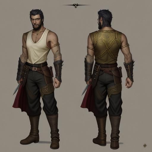 Battle-Scarred Bodyguard with Golden Wolf Eyes