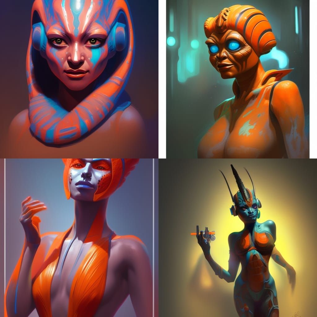 Detailed Twilek Concept Art in Unreal Engine 5