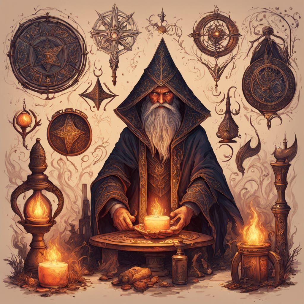 Mystical Wizard's Sanctum in Neo-Gothic Splendor