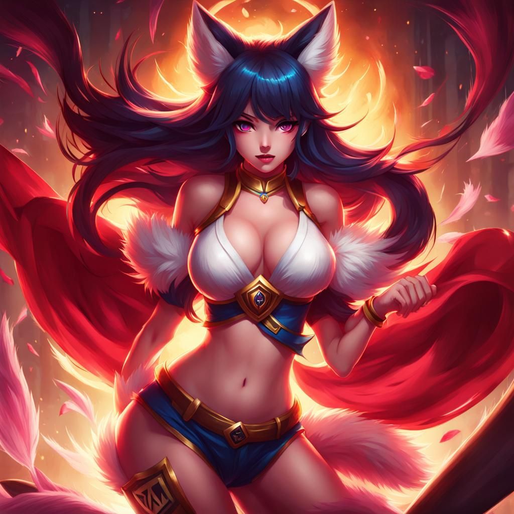 Provocative Woman with Exaggerated Features