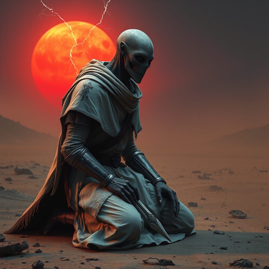 A lone Templar Knight forsaken