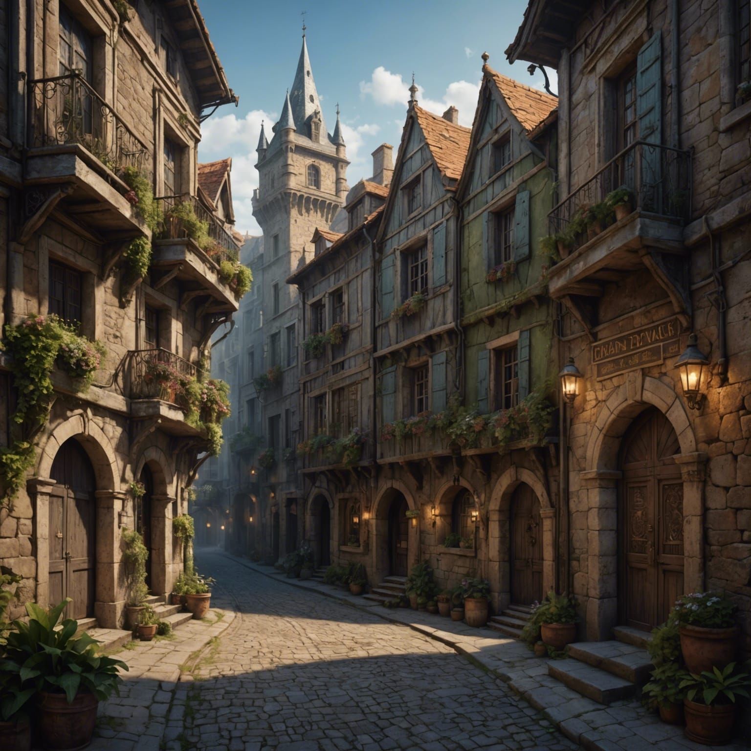 Old Walled Cities: Detailed Matte Painting