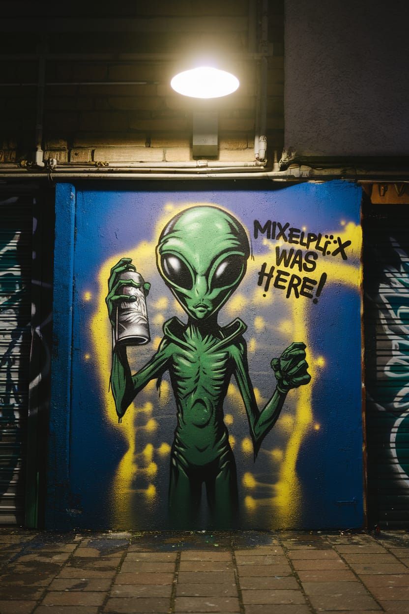 Mixelplix street art 02 - Mixelplix's later work often had b...