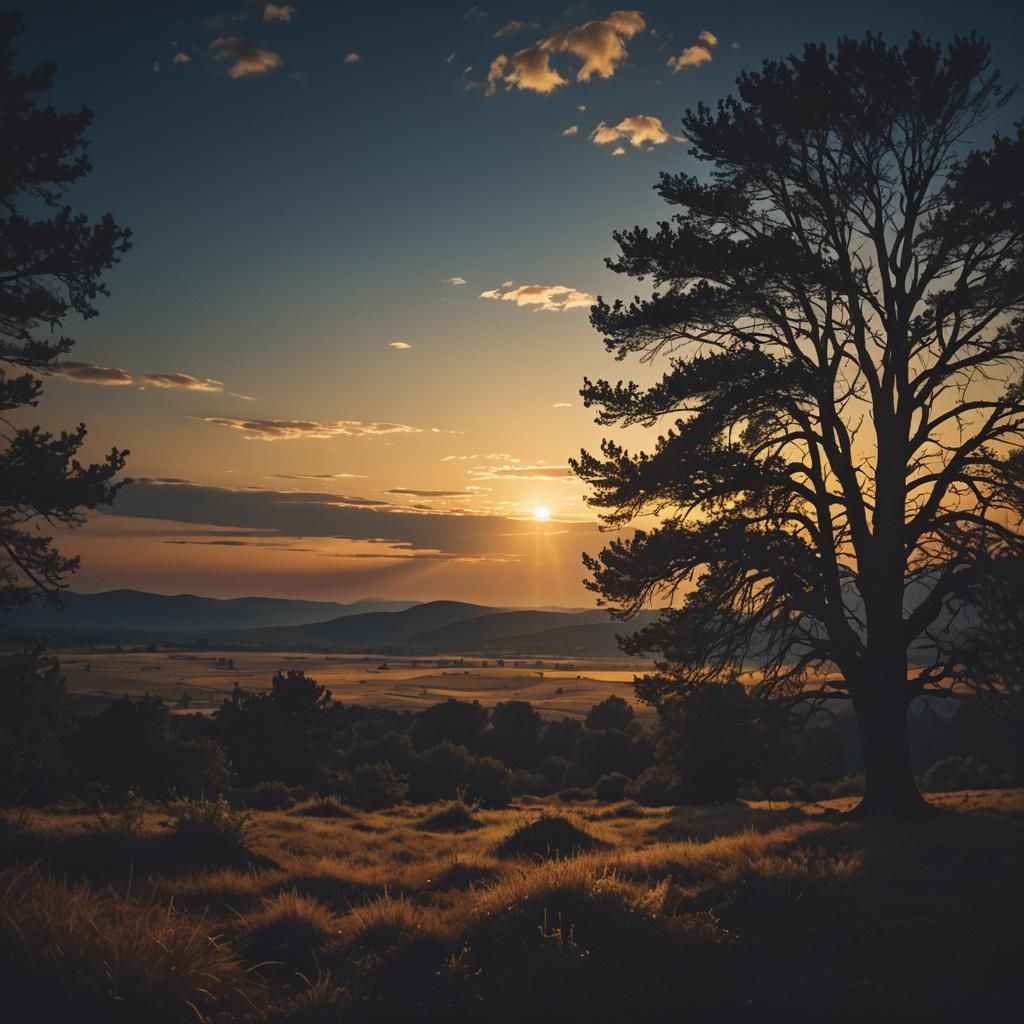 Sunrise Bursts Through Nighttime Darkness: Cinematic Still