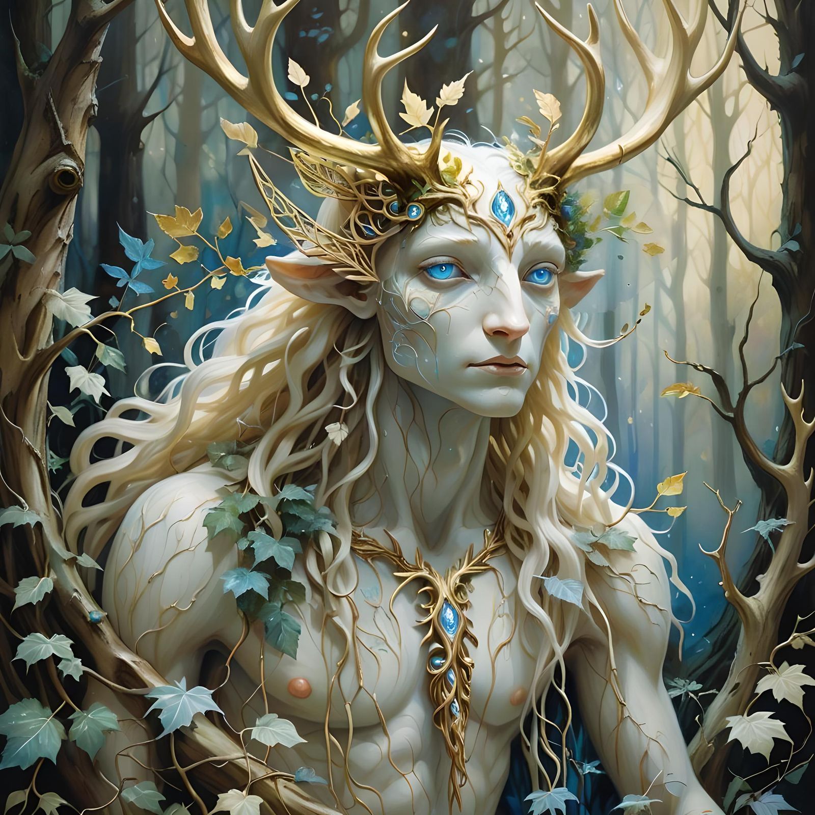 Elven Ear in Expressionist Impasto Style