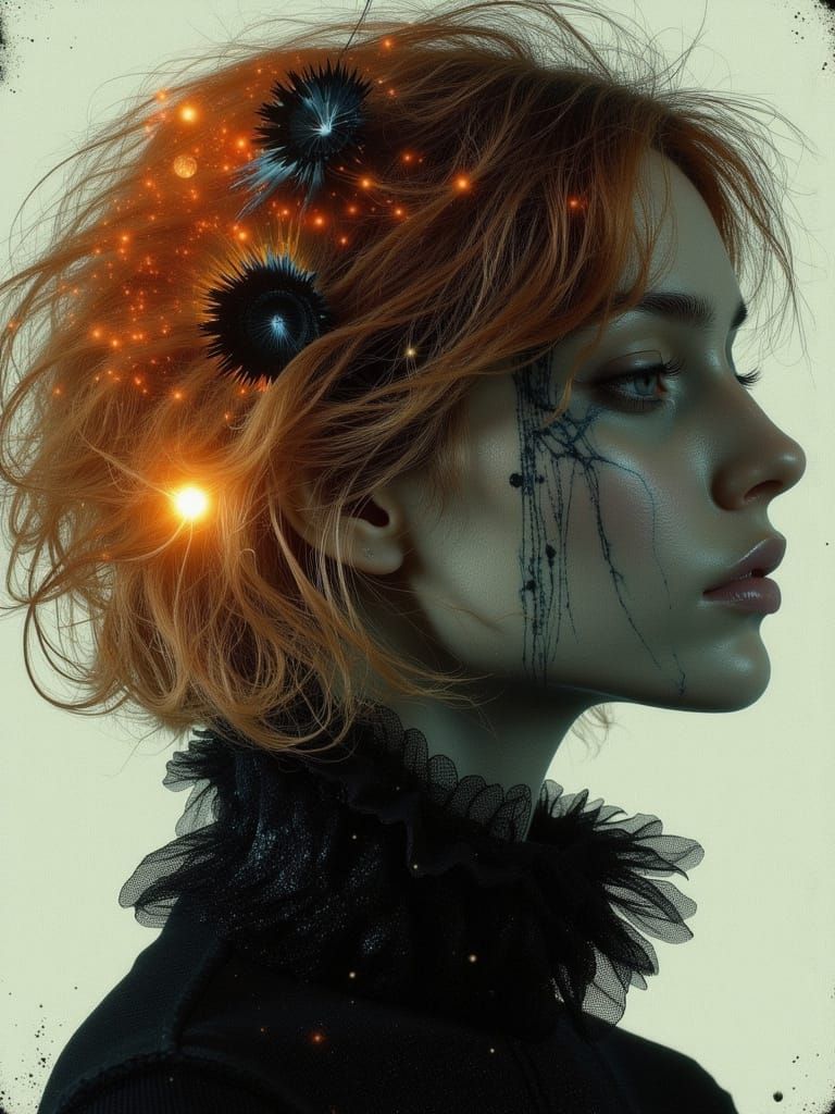 Surreal Gothic Portrait of Ethereal Woman