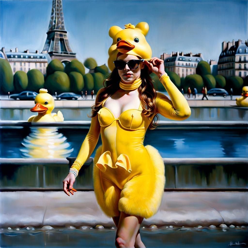 Duckie in Paris: Helnwein-Inspired Silly Photography