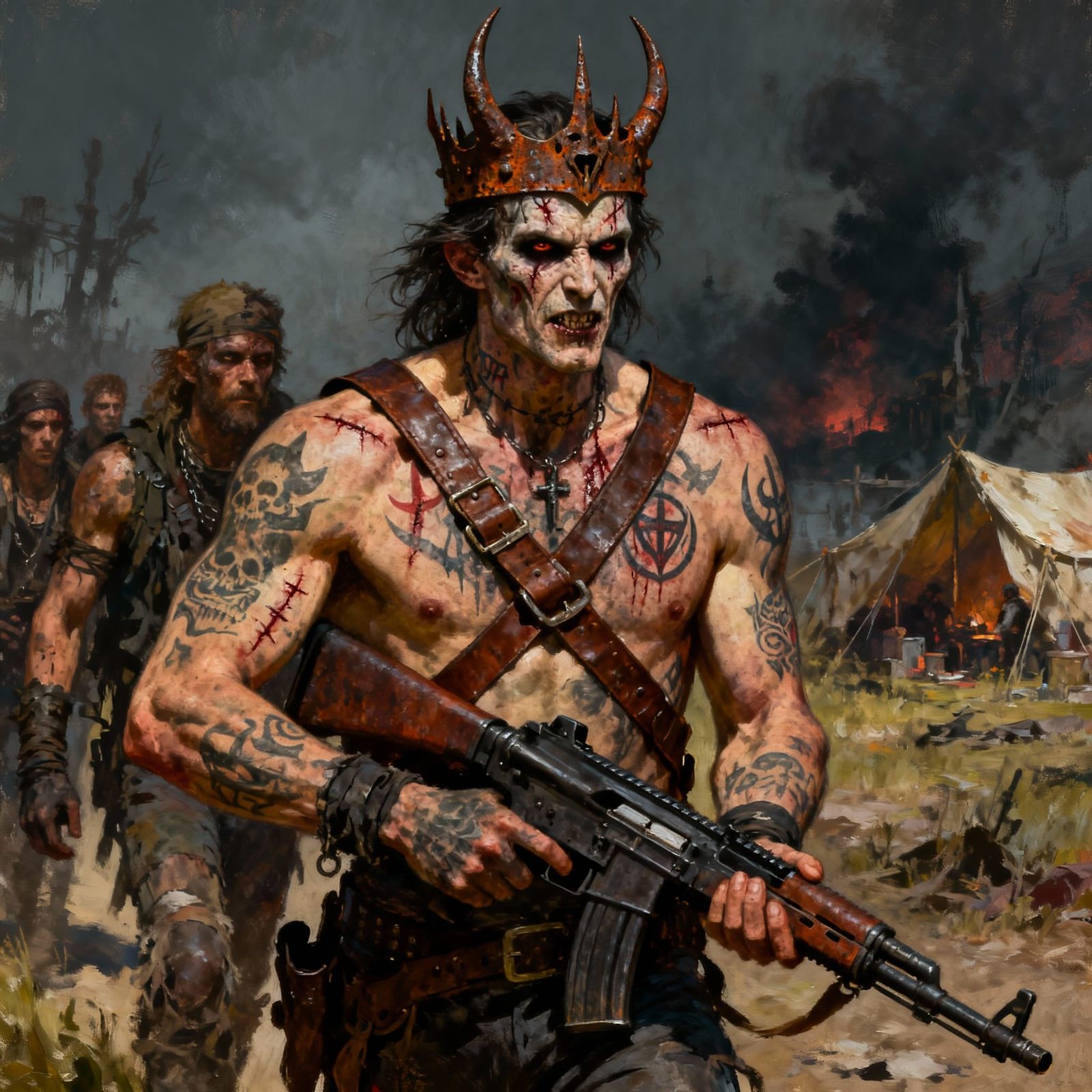 Satanic Looter King with Combat Rifle