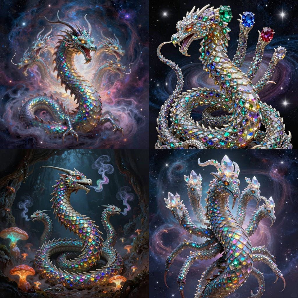 Rainbow Gemstone Hydra Emerging