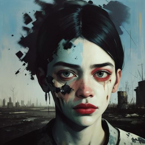 Abstract Portrait Exploring Beauty in Ugliness