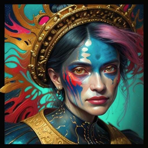 Detailed Photorealistic Portrait in Baroque Surrealist Style