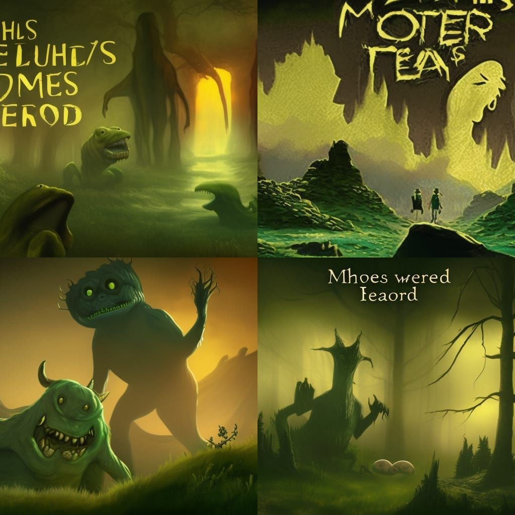 Whimsical Scene: There Might Be Monsters Ahead