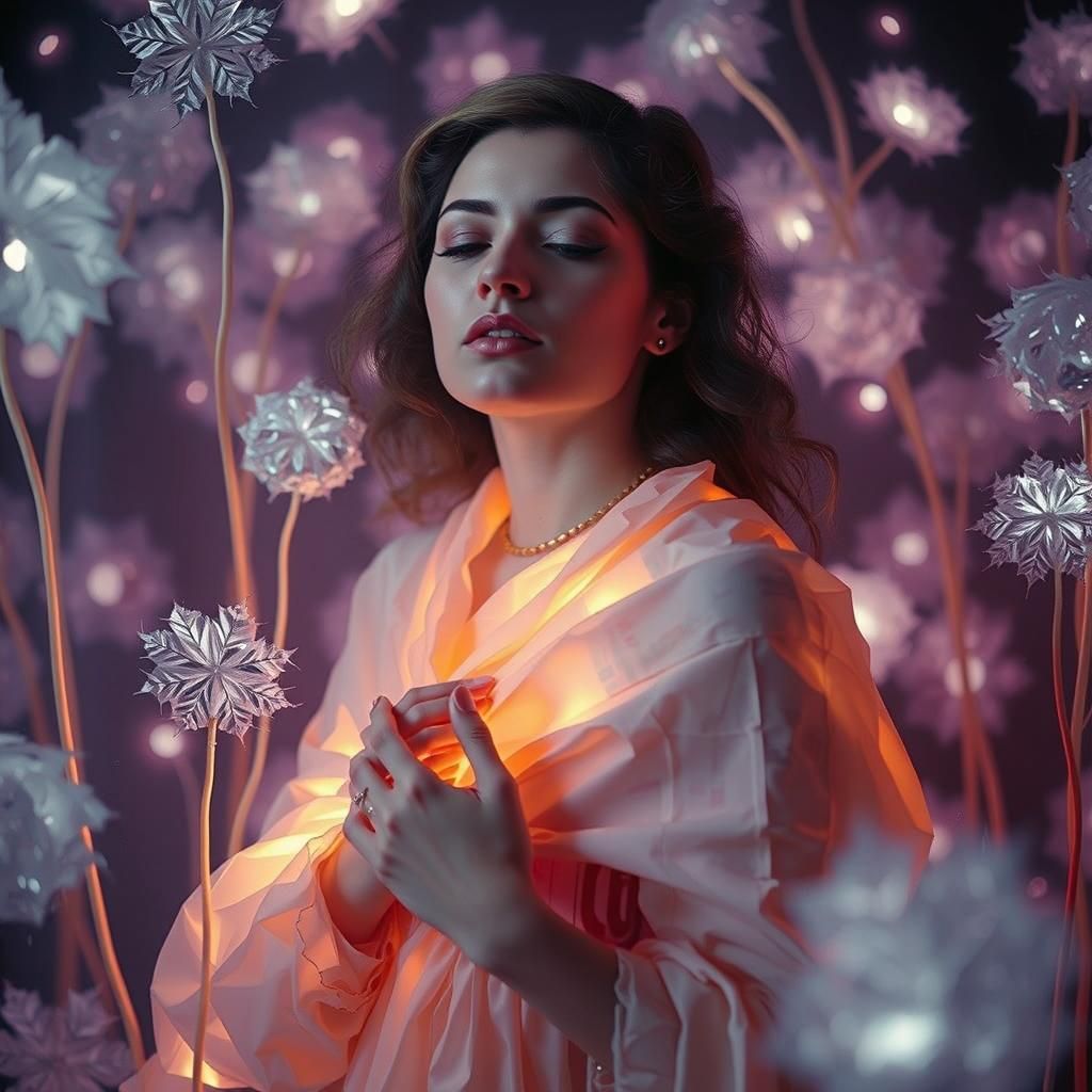 Dada-Inspired Figure in Torn Paper Photogram Collage