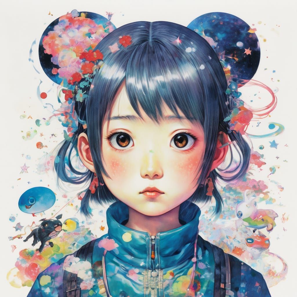 Fantasy Art Mashup in Vibrant Anime Style