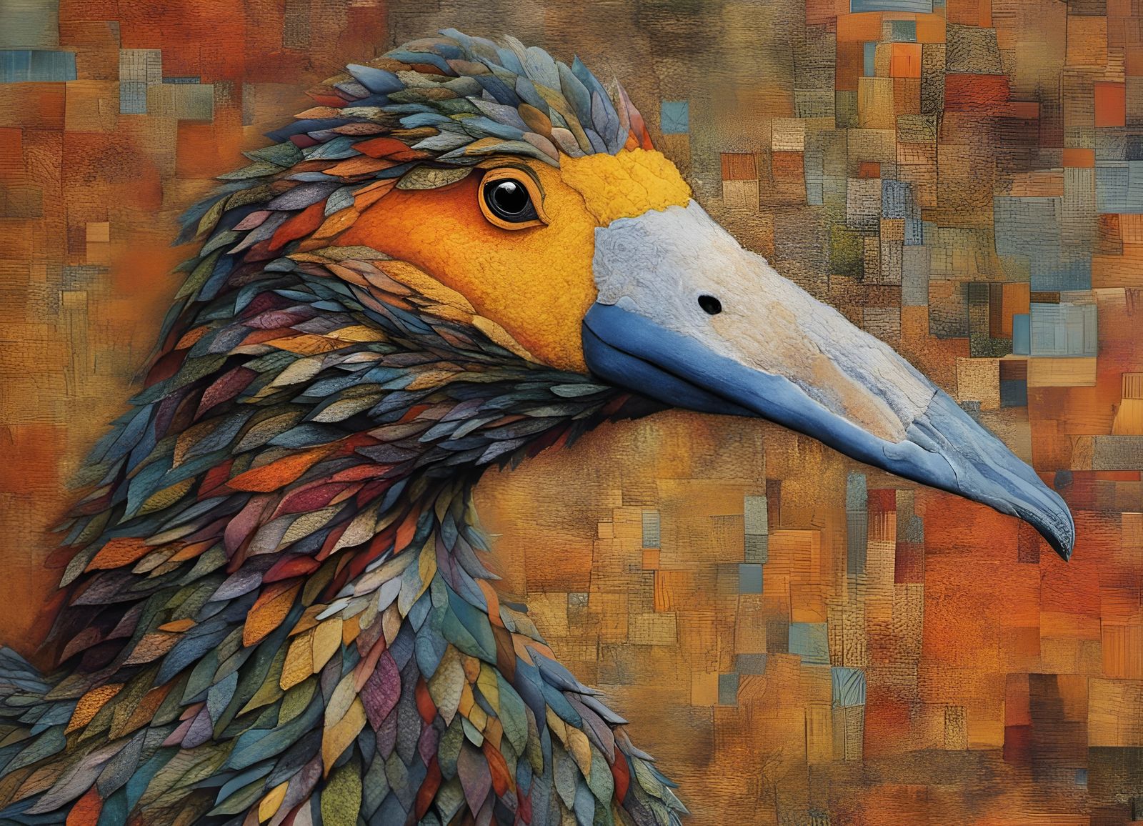 Textile Art: Candlewicked Trojan Duck Sculpture