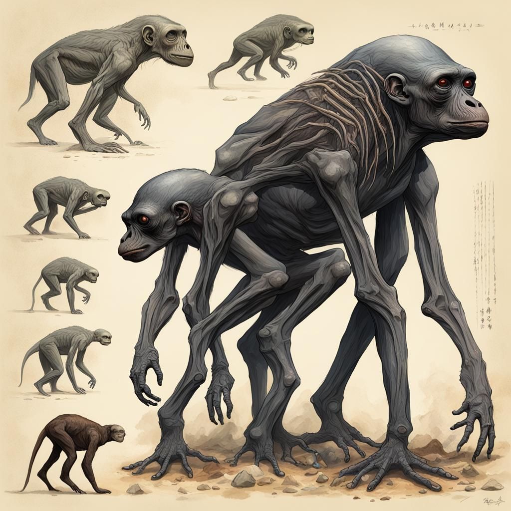 Alien Exoplanet: Headless Humanoid Specimens Concept Art