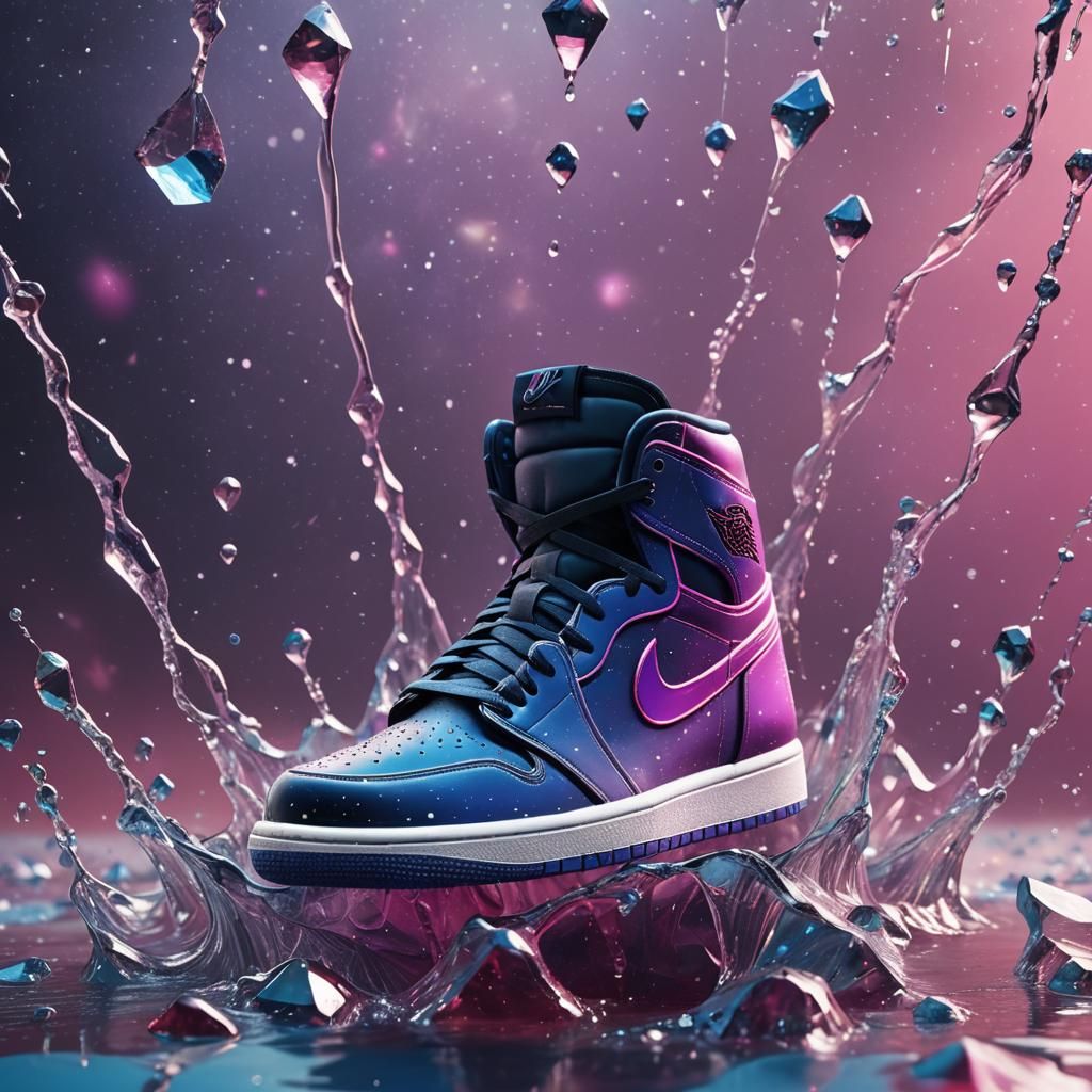 Diamond Nike Air Jordan One Dripping in Galaxy