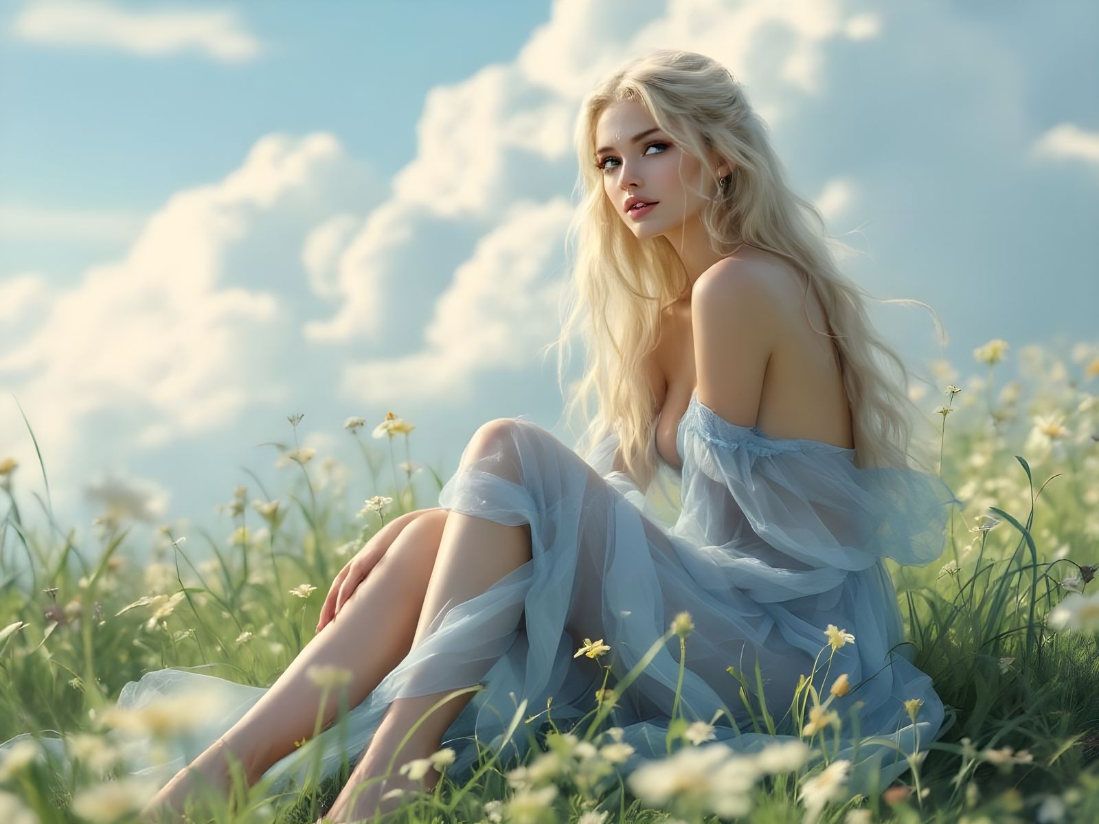 Norse Goddess Portrait in Razumovskaya Style