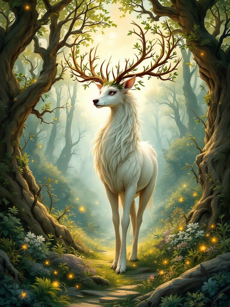 Enchanted Faerie in Whimsical Woodland Wonderland