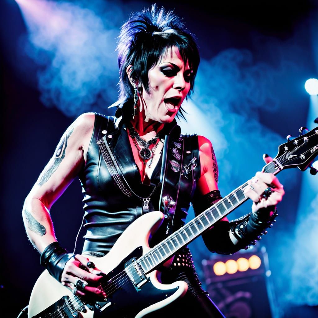 Joan Jett Rocks the Stage: 8k Concert Photo
