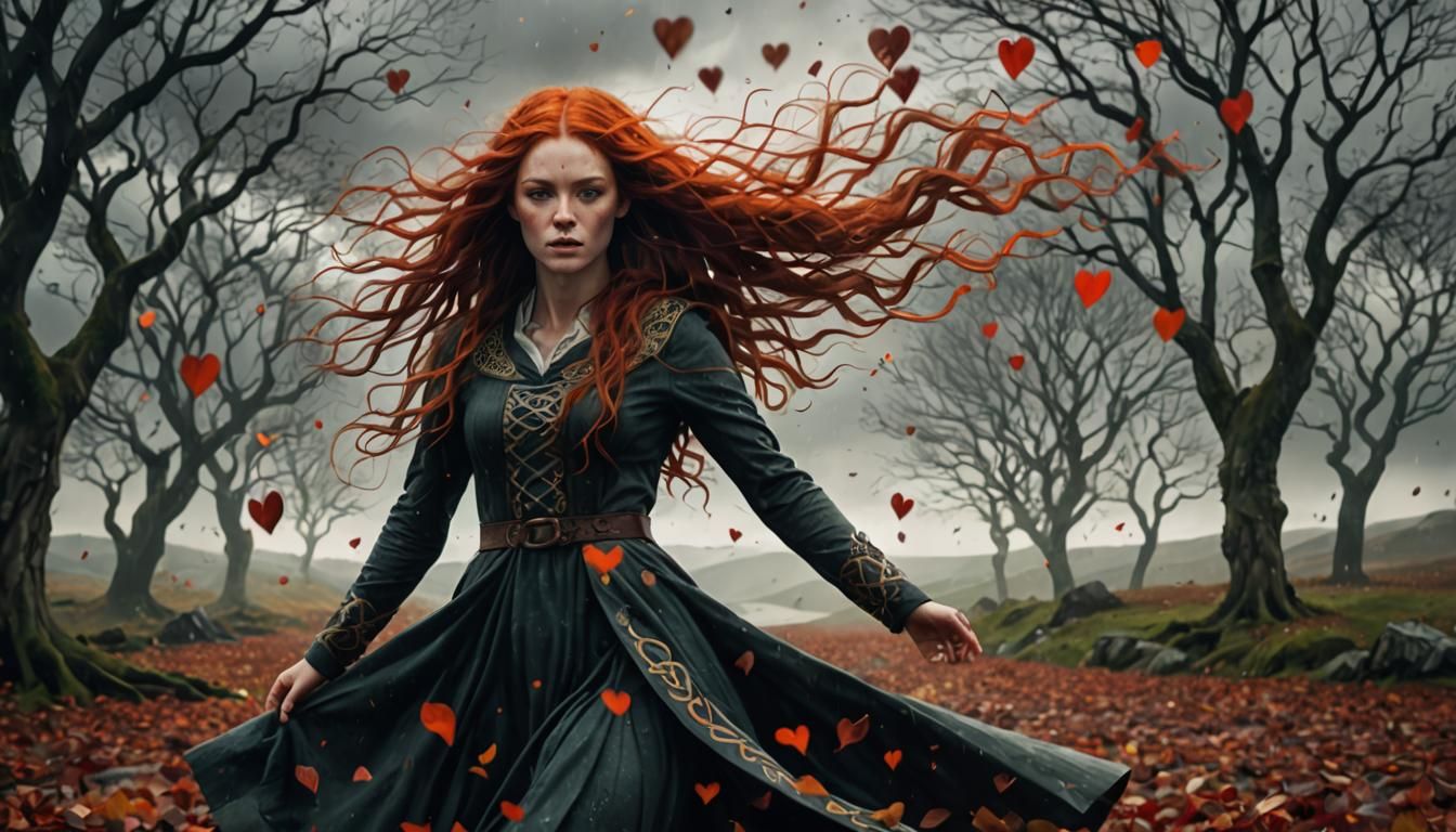 zarpatricolor@gmail.com,
windy landscape, blowing with a very strong 3d effect dragging melancholic autumn leaves, dream...