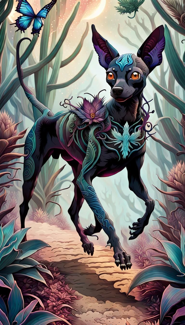 Xoloitzcuintle agave field 04