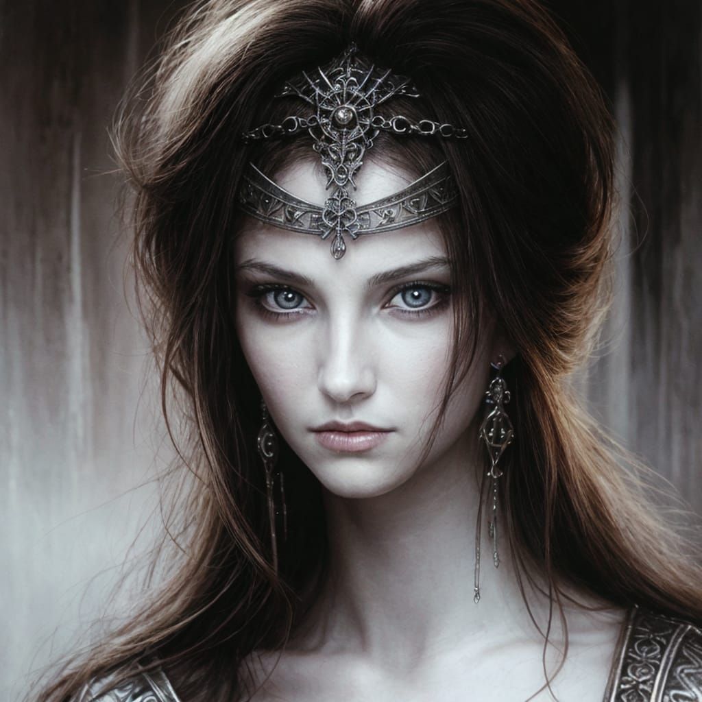 Gorgeous Dark Fantasy Female Portrait in Grimdark Style