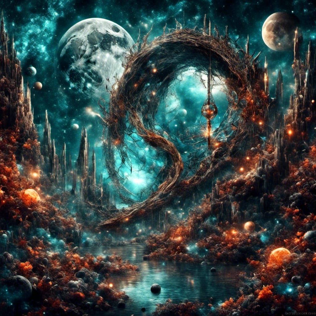 Astral Weapon of Vibration Charging in Detailed Digital Art