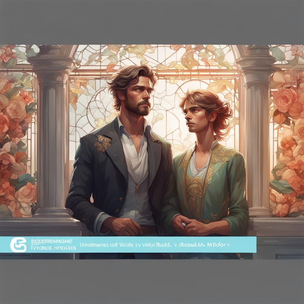 Partitioned Couple Portrait in Hyperdetailed Digital Art