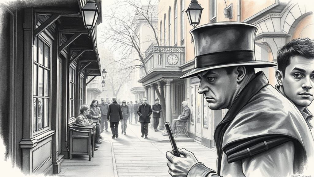 Detailed Watercolour Charcoal Drawing Close Up Portrait