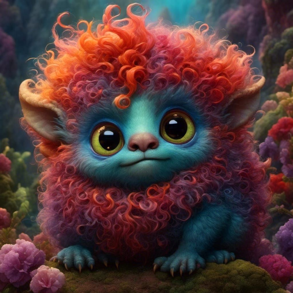 Cute One-Eyed Monster in Pixar Style