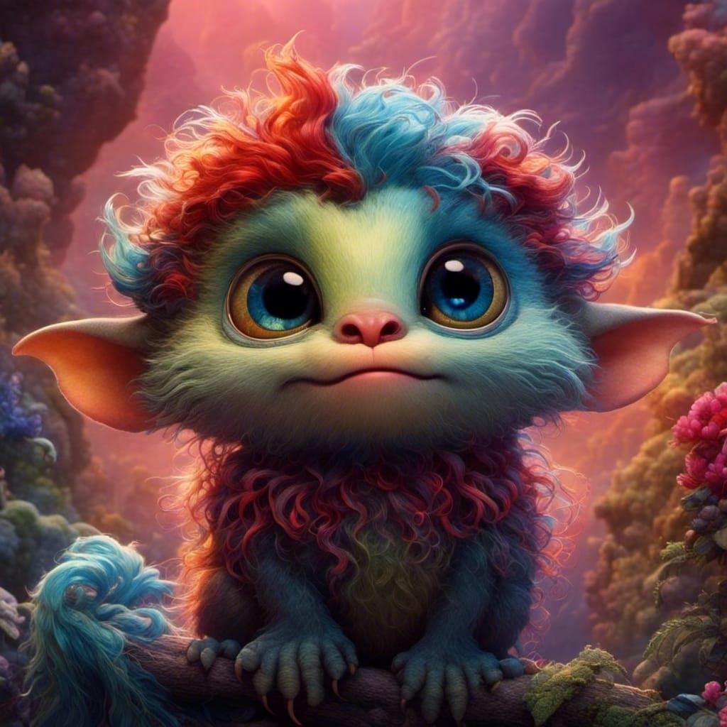 Cute One-Eyed Monster: 3D Digital Art