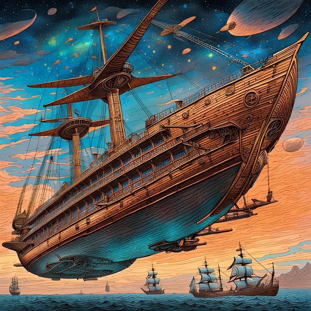 flying ship, Jules Verne romans