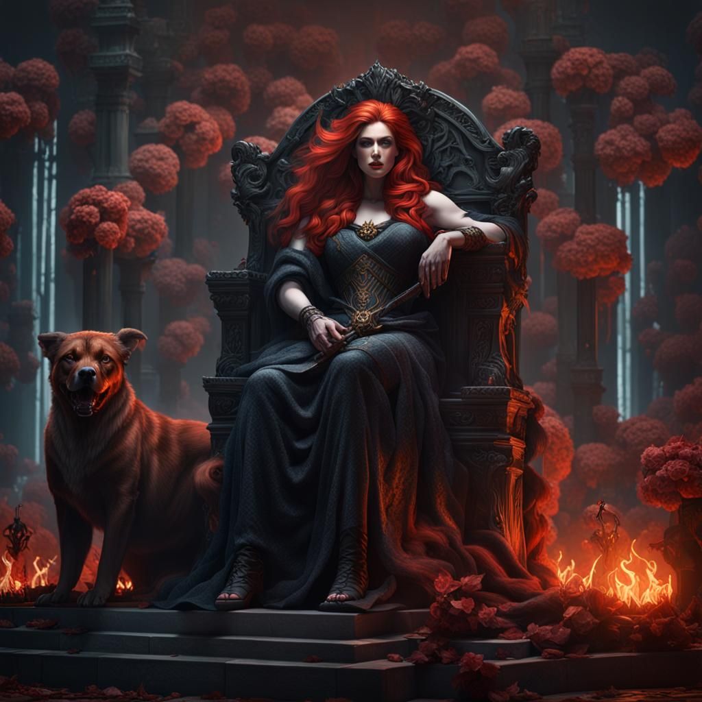 Hades and Persephone: Underworld Throne in Dark Fantasy