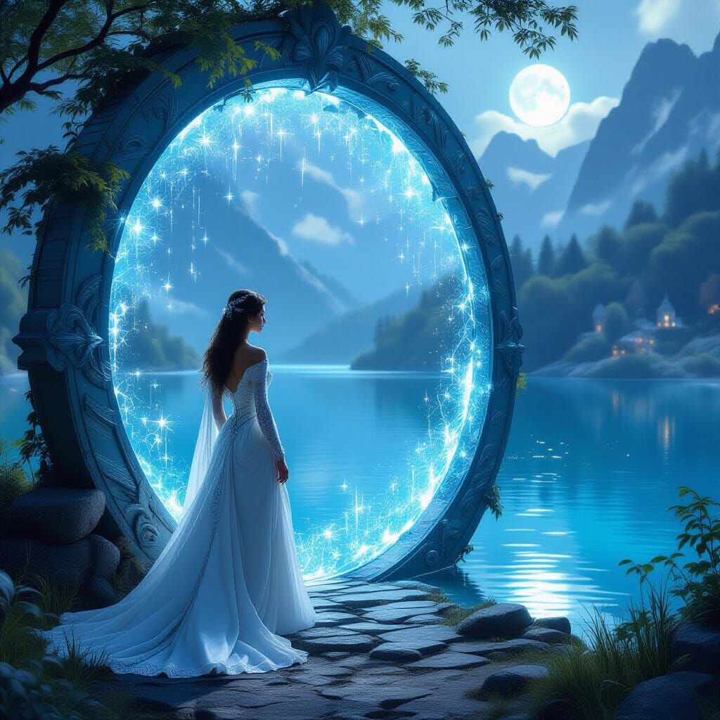 Magical Blue Portal by Enchanted Lake