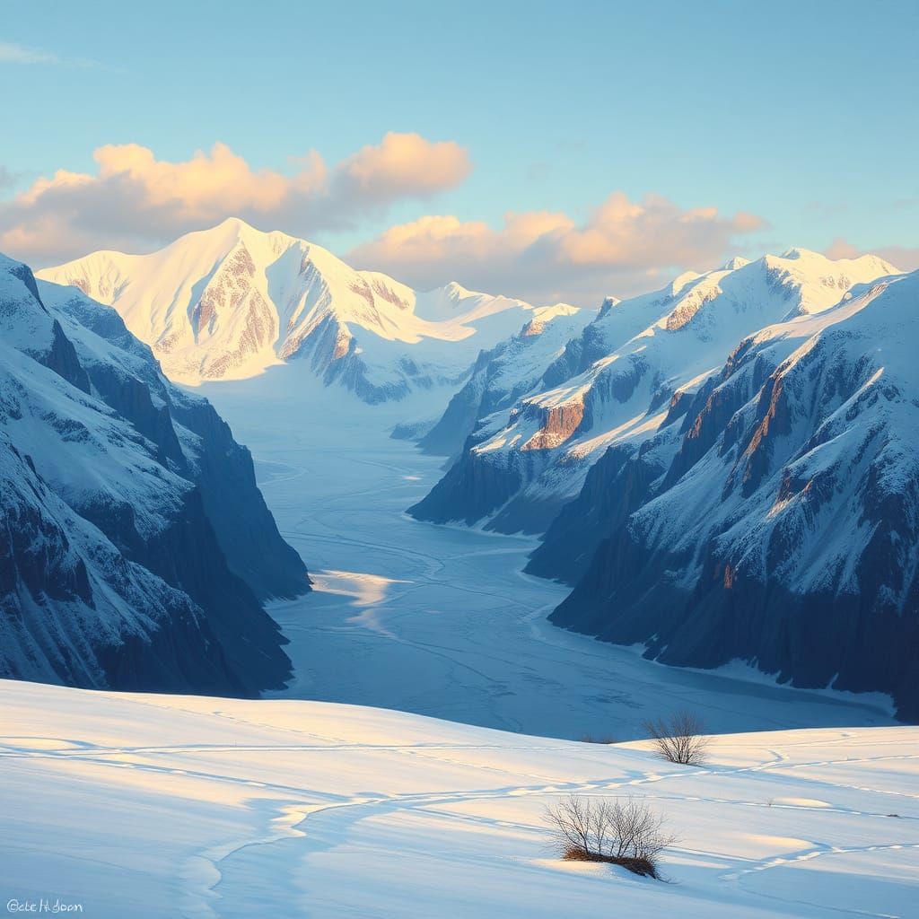 Dramatic Arctic Landscape Inspired by Romanticism