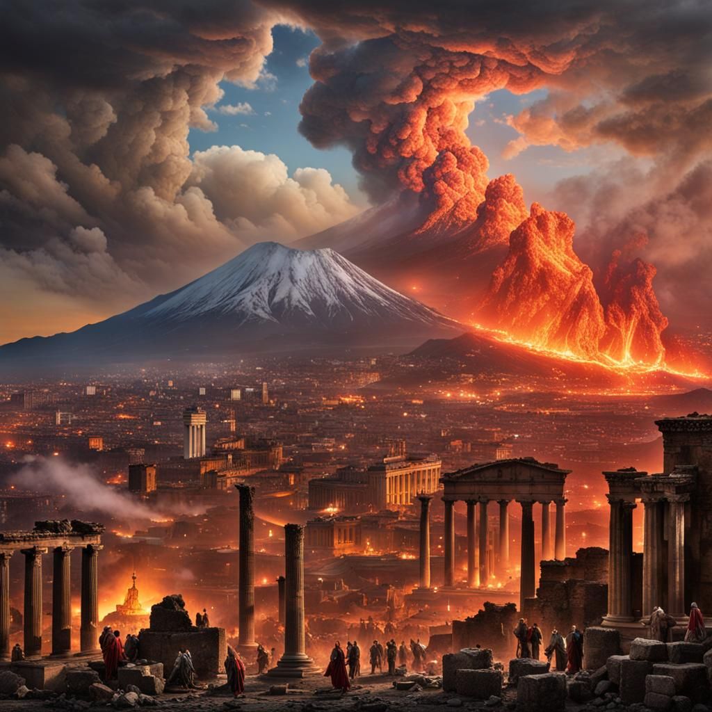 Mount Vesuvius Awakes: A dramatic portrayal of Mount Vesuviu...