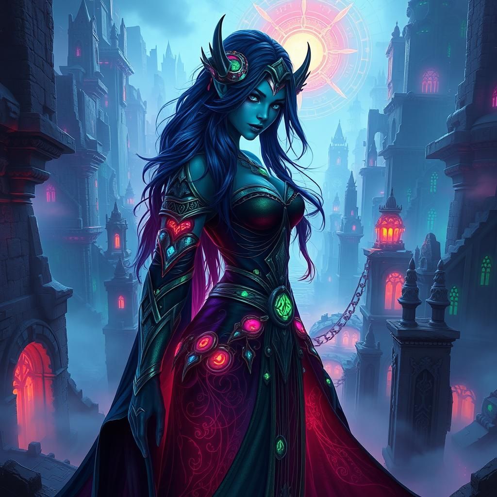 Cyberpunk Tyrande Whisperwind in Unreal Engine 5