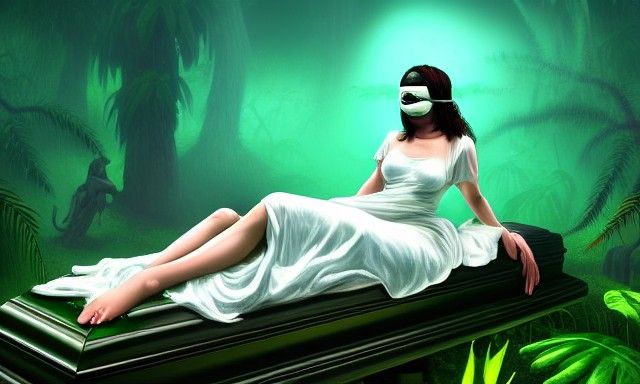 Bound And Gagged On A Coffin