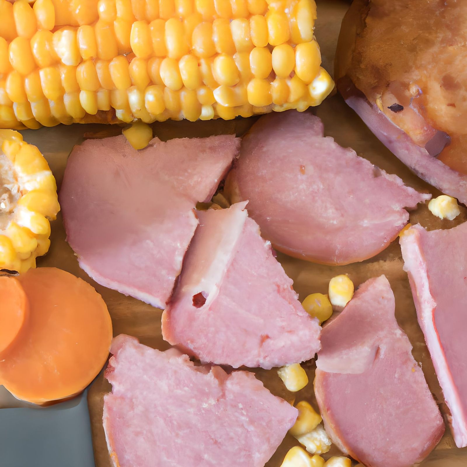 Festive Thanksgiving Dinner with Ham and Cornbread