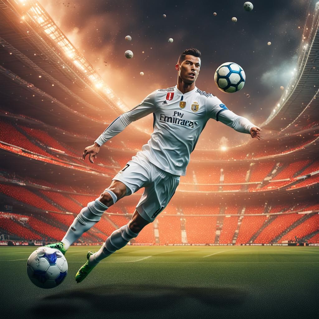 Cristiano Ronaldo Bicycle Kick: Detailed Matte Painting