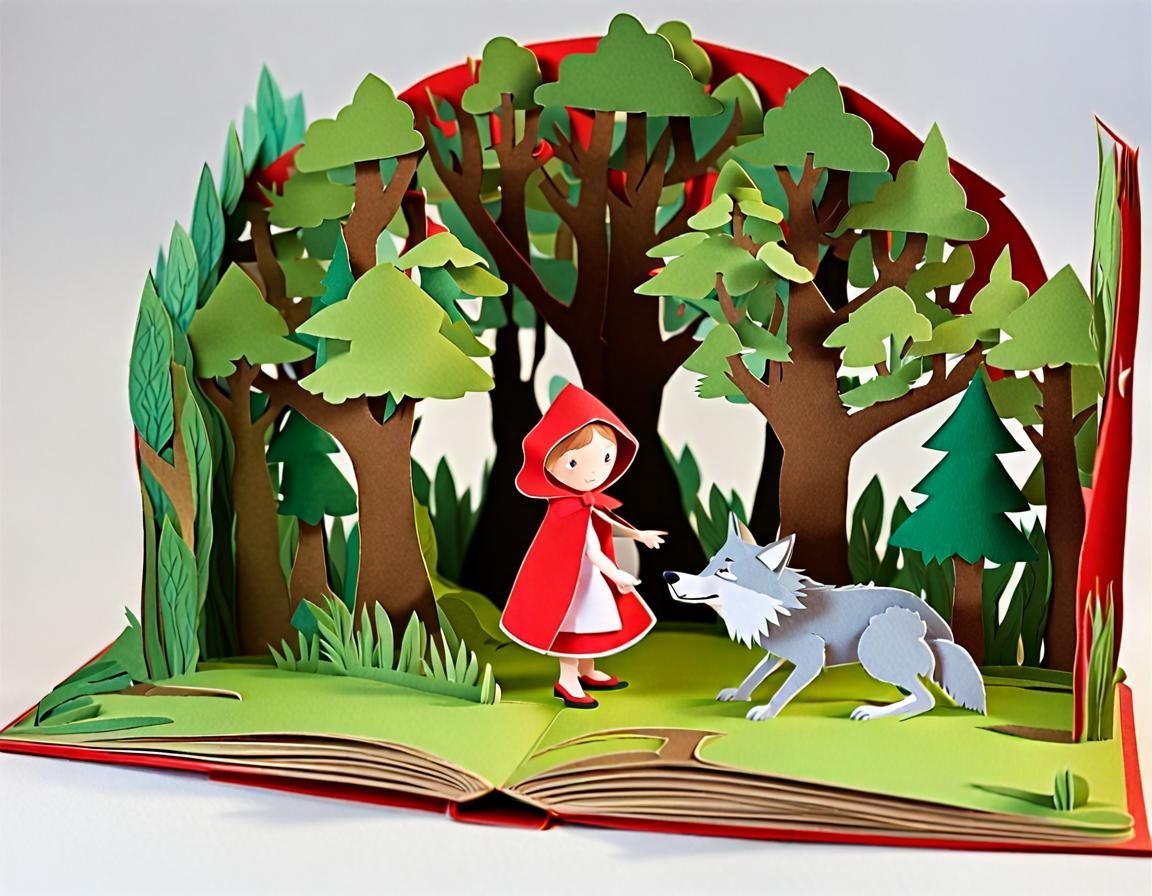 Little Red Riding Hood pop up book.