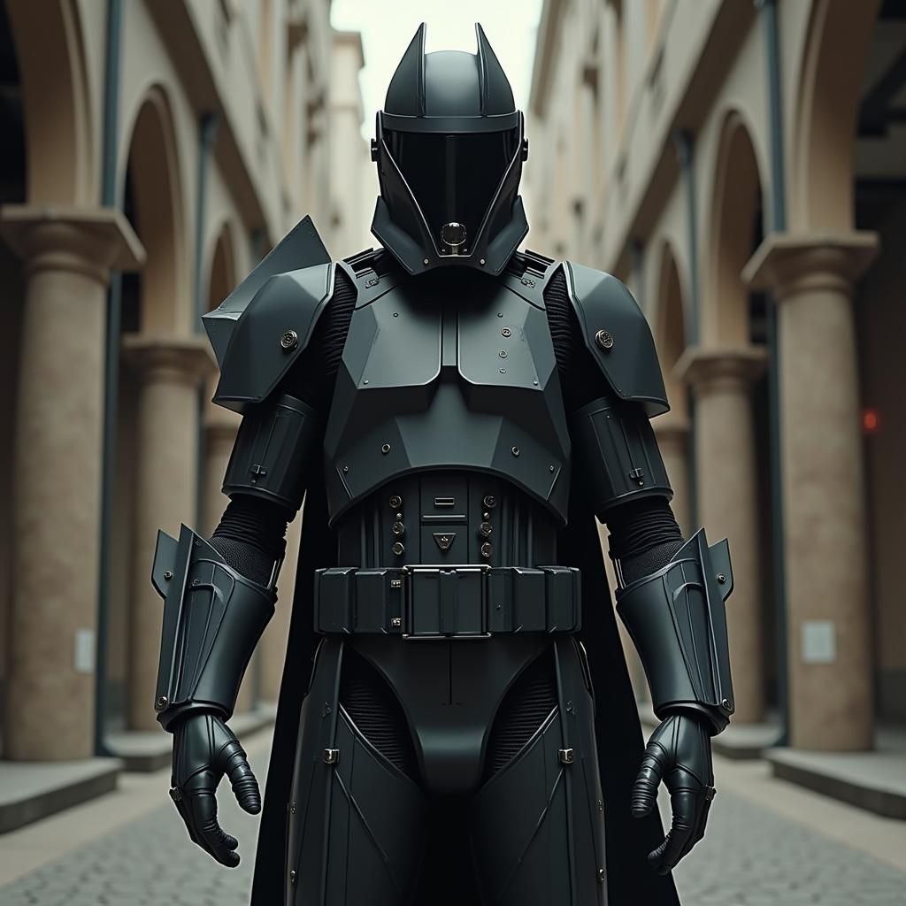 Futuristic Stormtrooper Design in Abstract Cubist Style