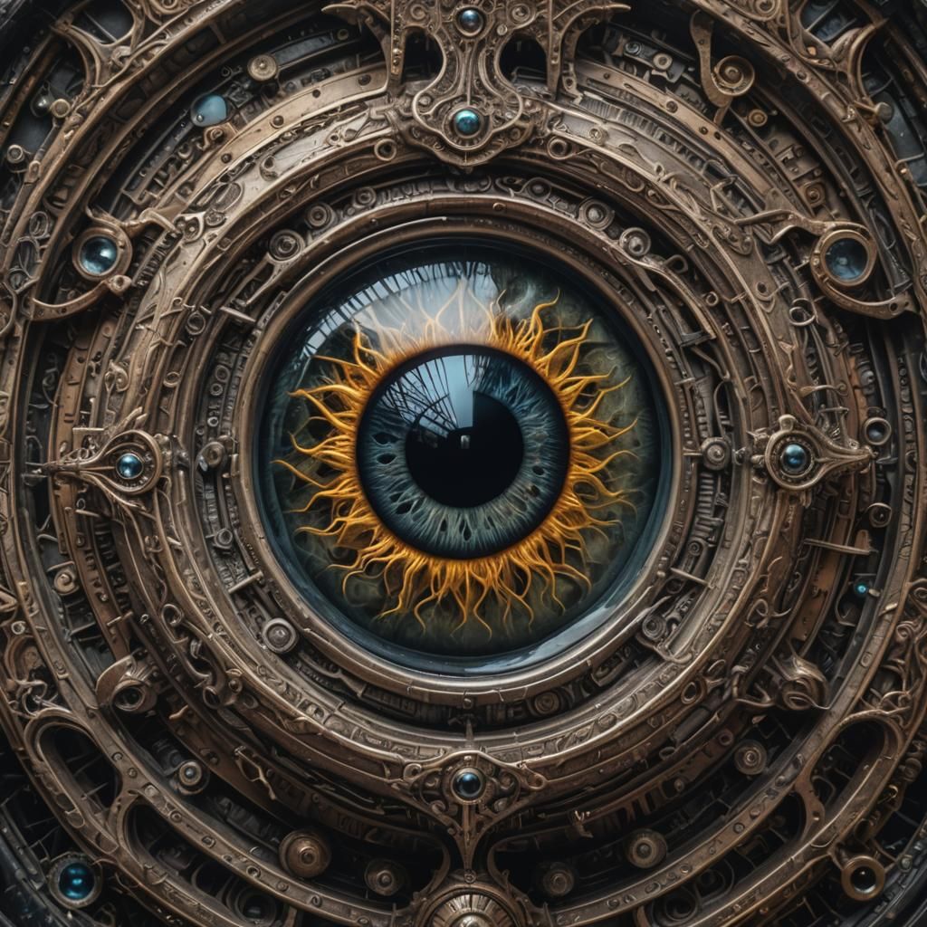 Hyperrealistic Artificial Eye in Fantasy Style